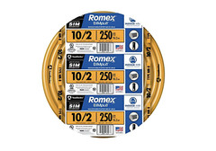 Southwire 10/2 NM-B Romex Cable 250ft Non-Metallic Wire Roll for Indoor Use