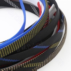 PET Nylon Braided Sleeve Tube 14 mm Width Audio Car Cable Wire Sleeving Sheath