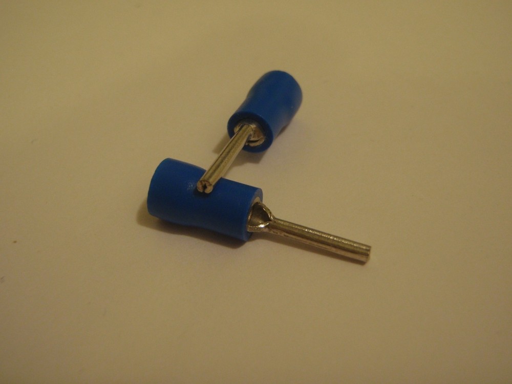INSULATED TERMINAL PIN CRIMP BLUE 16-14 AWG 250PC DEAL!