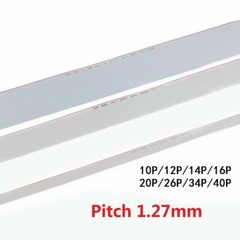 FC-10/12/14/16/20/26/34/40P Way Gray Flat Ribbon Cable 1.27mm Pitch 300V/105°C