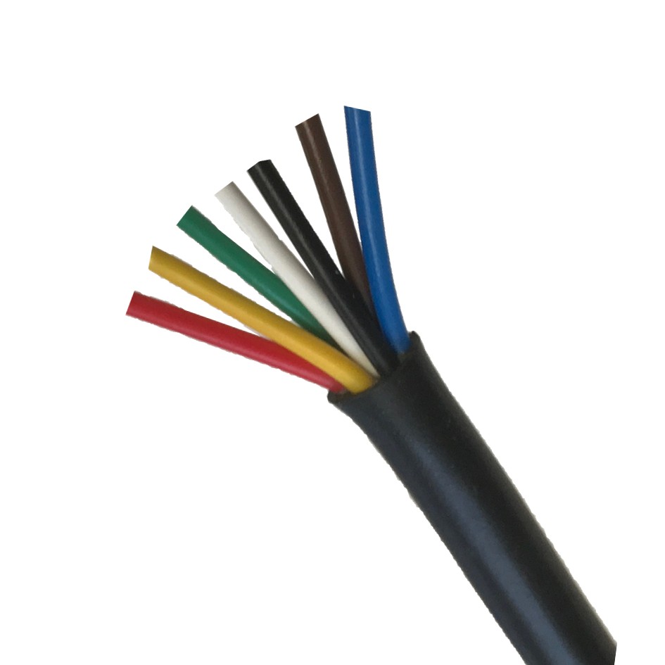 Heavy Duty 14 Gauge 7 Way Conductor Wire RV Trailer Cable Cord, 30′(East Penn)
