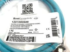Brad Woodhead Molex 1201080688 Micro-Change D-Code Cable M12/RJ45 E16A03004M010