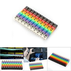 100Pcs Cable Marker Set Durable Easy-to-Use For Color-Coding Cables