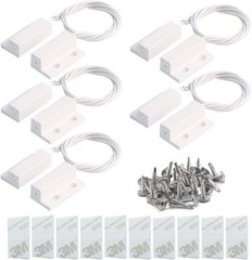 5PCS Recessed Wired Window Gate Contact Sensor Alarm Magnetic Color: White NC