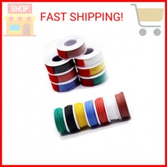 22 awg Silicone Electrical Wire Cable 7 Colors (26ft Each) 22 Gauge Hookup Wires