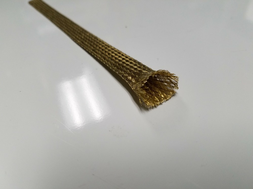 50 FEET 1/2 BRAIDED GROUND STRAP GROUNDING BRASS Flat Braid MADE IN USA
