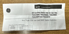 GE GENERAL ELECTRIC THAUX64D AUXILIARY CONTACT KIT 600VAC **NEW IN BOX**