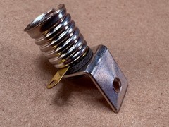 AERONAUTICAL ELEC 75-302 PANEL MOUNT LAMP BULB BAYONET BASE SOCKET HOLDER