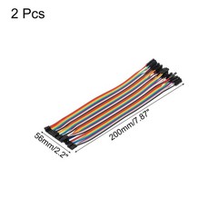 2.0MM(2P) to 2.54MM(1P) Breadboard Jumper Wire 2.54MM Pitch 20cm 2 Pcs