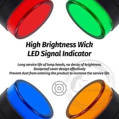 16mm 22mm Panel Hole Mount LED Light Pilot Indicator Signal Warning DC AC