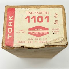 Tork 1101 Mechanical Time Switch 24 Hour 120V 40A SPST Metal Indoor Timer Box