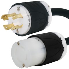 L14-30 Generator Cord – 25 Foot, 30A, 125/250V 10/4 SOOW Cable for 7500W+