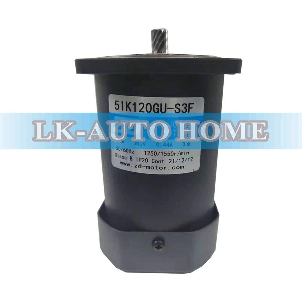 1Pcs New For 5IK120GU-S3F reduction motor three-phase 380V 120W 0.44A 50/60Hz