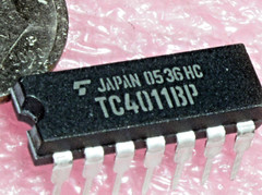 1 NOS ORIGINAL GENUINE TOSHIBA TC4011BP JAPAN QUAD 2 INPUT NAND GATE 14-DIP IC