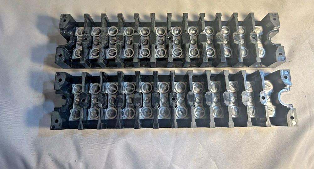 Lot of 2 Made in USA Cutler-Hammer Contact Terminal Block – 12 Slot