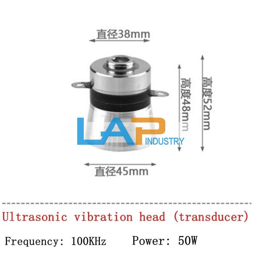New Vibrating head cleaning machine vibrator of ultrasonic transducer 100KHz 50W