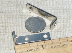 2 KEYSTONE 708 6-32 THREADED ANGLE MOUNTING BRACKET 0.062″ NICKEL PLATED STEEL