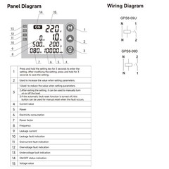 GEYA Tuya WIFI Kwh Metering Voltage Current & Leakage Protection 63A 80A AC220V