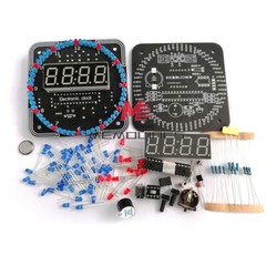 DIY Rotating LED Electronic Digital Clock Kit Learning Board DC5V DS1302 + Shell