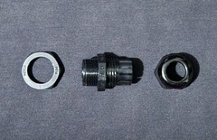 Heyco Cable Gland Dome Cap PG16 0.39-0.56″ Black w/ O Ring & Lock Nut *OPEN BOX*