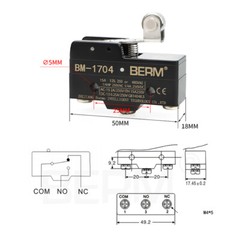Micro Limit Switch SPDT 15A 125/250/480VAC Microswitch Roller Lever Plunger