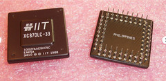QTY (2) XC87DLC-33 IIT 68 PIN PGA PACKAGE 32 bit 33 MHz MICROPROCESSOR NOS