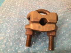 Dossert Bronze grounding clamp GPC75-13 same Burndy Gar 1426 cable to post /pipe
