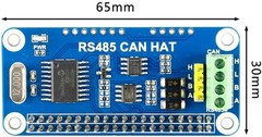 RS485 CAN HAT Raspberry Pi 4B/3B+/Zero W RS485 CAN UART RS485 Communication PCB