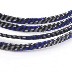 PP & PET Mix Braided Sleeve Tube Cable Expandable Sheath Sleeve Blue+White+Gray