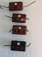 Vintage Mixed Lot Domino Style Mica Capacitors 15 pcs various values