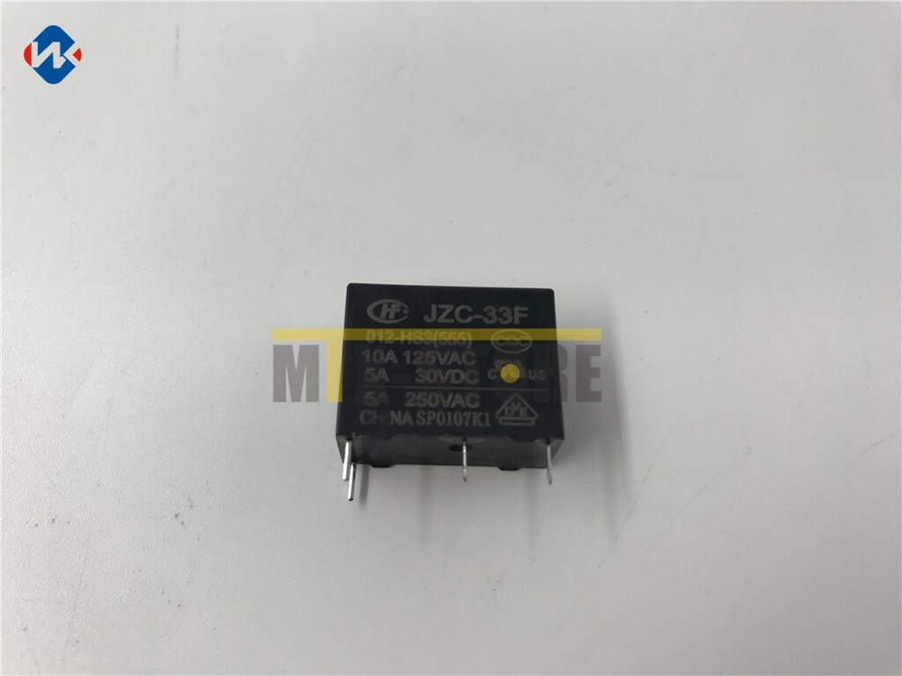 10PCS JZC-33F/012-HS3(555) JZC-33F/012-HSL General Purpose Relay 10A 12V 4PINS