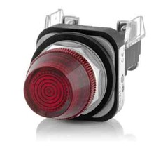 Allen-Bradley 800T-Q10 Series T Universal Pilot Light 120V Green/Red Lens USED