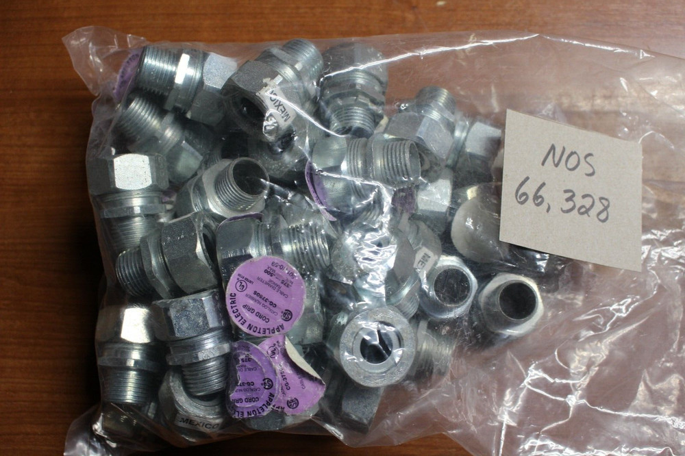 Appleton Electric CG-3750S watertight Cord Grip Connector .375″-.500″ lot 43