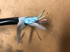 25′ West Penn Wire WL96012 AQ 2 Pair 22 AWG Solid Overall AL/Foil Shield Cable