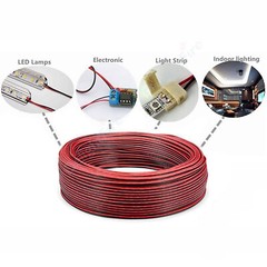 16/18/20/22/24/26/28 AWG Flat Ribbon Twin-Core 2 Pin Cable Stranded Wire PVC
