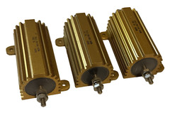 NEW LOT *3* DALE RH-100 ALUMINUM HOUSED RESISTOR 100W .5Ω 1% **USA Seller**