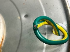 BOAT CABLE 16AWG, 26/30T, UL-1015 Hook-Up, 600V, DK Green/ Yellow, 75ft, F16032