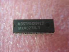 MK4027N-3 IC GENERAL PURPOSE DRAM 16-PIN DIP MOSTEK (LOT OF 1)