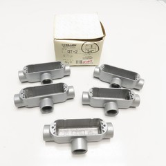 Killark OT-2 3/4″ Threaded Hub Conduit Body TEE Lot Of 5