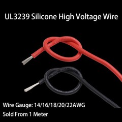 UL3239 Silicone High Voltage Wire Insulation Black/Red/White 14/16/18/20/22AWG