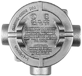 Crouse-Hinds EAJT59, RIGID CONDUIT OUTLET BOX AND COVER, 1 1/2 NPT T IRON CL I