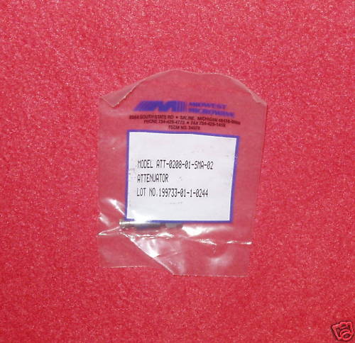 MIDWEST MICROWAVE, 1.0 dB, 2.0 GHz, ATT-0208-01-SMA-02