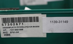 Peters Diode Plate LPGU12A 99.0232 Unused