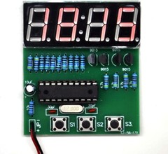 4 Bits Digital LED Electronic Soldering Clock DIY Kits Electronic Practice