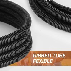 Cable Flexible Conduit / Sleeving / Sheathing Split & Unsplit Loom Harness Black
