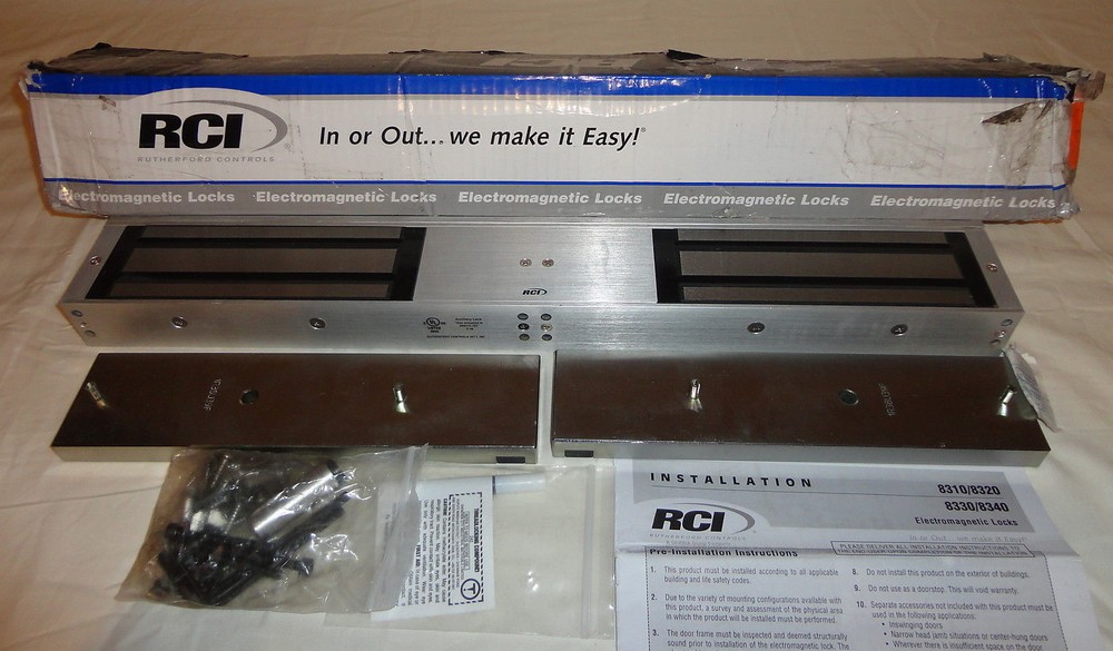 RUTHERFORD CONTROLS 8320 X DSS X 28 ELECTROMAGNETIC LOCK 12/24VDC RCI NEW