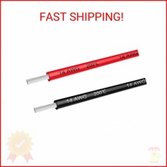 Electrical Wire 14 AWG 14 Gauge Silicone Wire Hook Up Wire Cable 20 Feet [10 ft