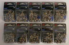 LOT OF 250 GARDNER BENDER WOOD 1/8″ LOW VOLTAGE STAPLES 10 PKS OF 25 PLT-1525L