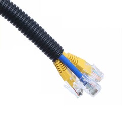 Black Conduit Spilt Cable Tidy Flexible Tube Convoluted Protection Tubing PP/PA