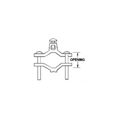 PECO 59B, 1-1/4 to 2″ Rod, 8/6/4/2 AWG, Copper Alloy, Grounding Clamp, 1 pc